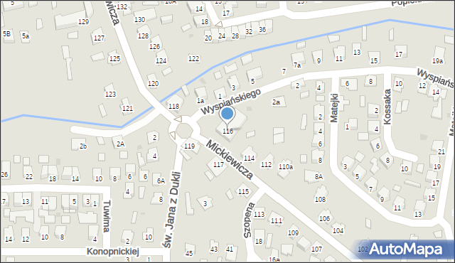 Leżajsk, Mickiewicza Adama, 116, mapa Leżajsk