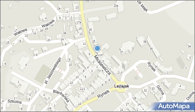 Leżajsk, Mickiewicza Adama, 12, mapa Leżajsk