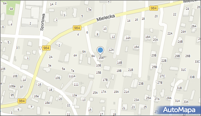 Lisia Góra, Mielecka, 10A, mapa Lisia Góra