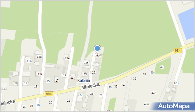 Lisia Góra, Mielecka, 25A, mapa Lisia Góra