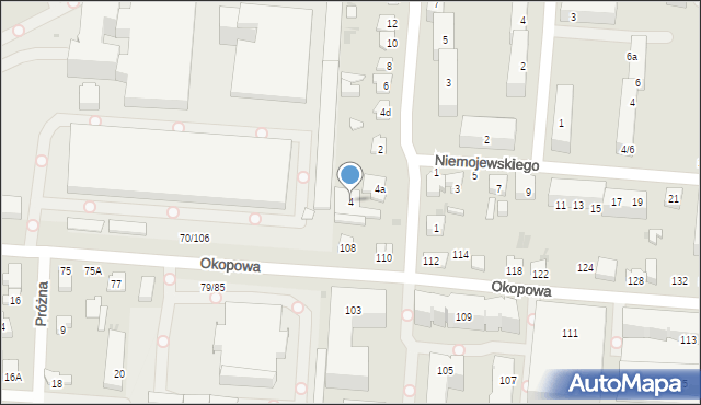 Łódź, Miarki Karola, 4, mapa Łodzi