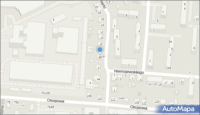 Łódź, Miarki Karola, 4d, mapa Łodzi