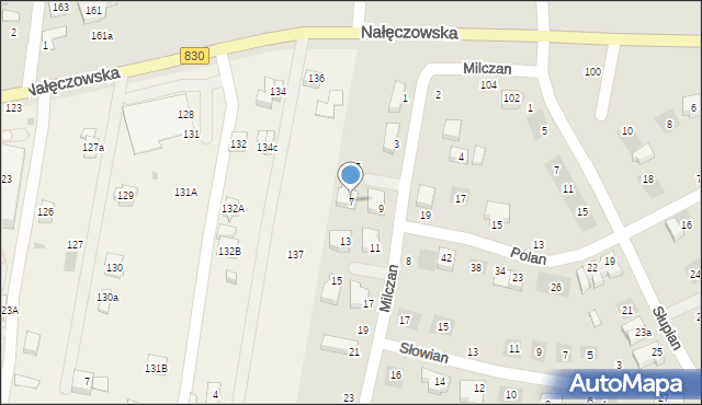 Lublin, Milczan, 7, mapa Lublina