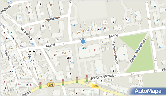 Lubliniec, Miarki, 11A, mapa Lubliniec
