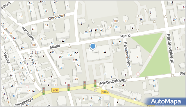 Lubliniec, Miarki, 13, mapa Lubliniec