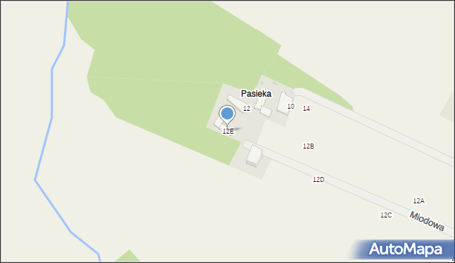 Lubojna, Miodowa, 12E, mapa Lubojna