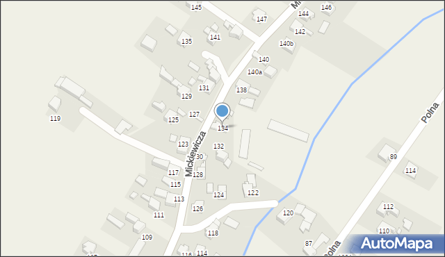 Lubomia, Mickiewicza Adama, 134, mapa Lubomia