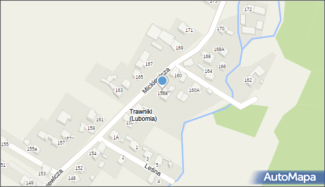 Lubomia, Mickiewicza Adama, 158a, mapa Lubomia