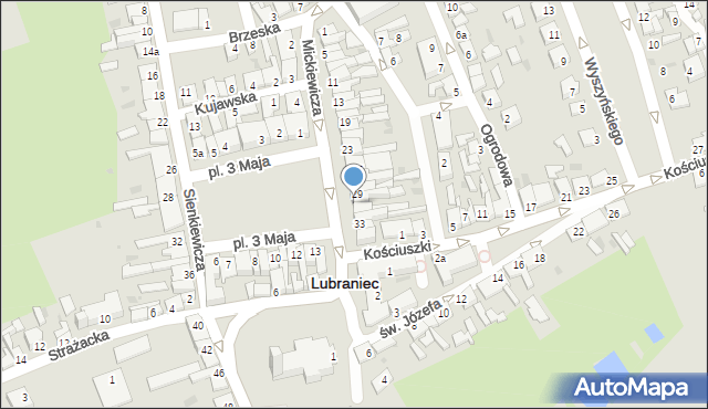 Lubraniec, Mickiewicza Adama, 31, mapa Lubraniec