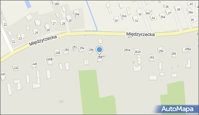 Łuków, Międzyrzecka, 258, mapa Łuków