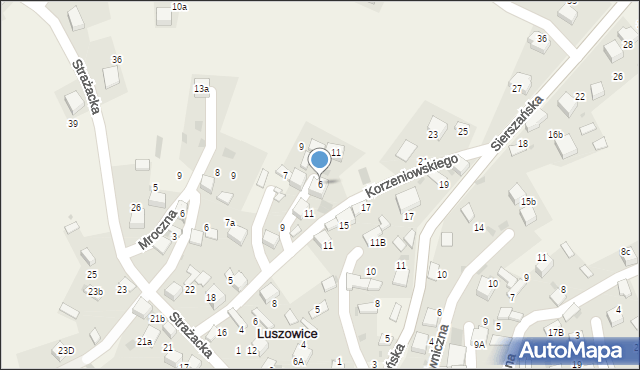 Luszowice, Mierosławskiego Ludwika, gen., 6, mapa Luszowice