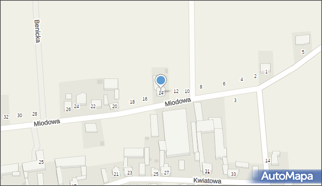 Lutogniew, Miodowa, 14, mapa Lutogniew