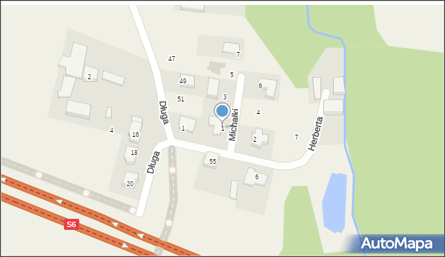 Luzino, Michałki Bernarda, por., 1, mapa Luzino