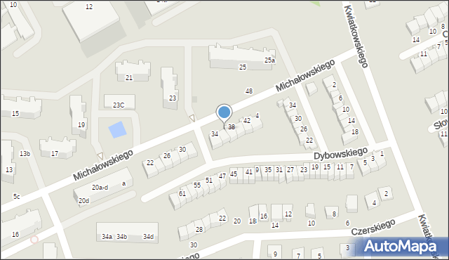 Malbork, Michałowskiego Kazimierza, 36, mapa Malborka