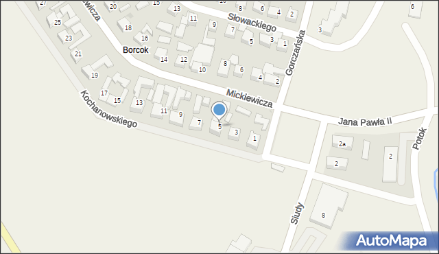 Maniowy, Mickiewicza Adama, 5, mapa Maniowy