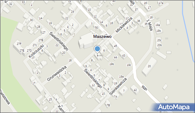 Maszewo, Mickiewicza Adama, 7, mapa Maszewo