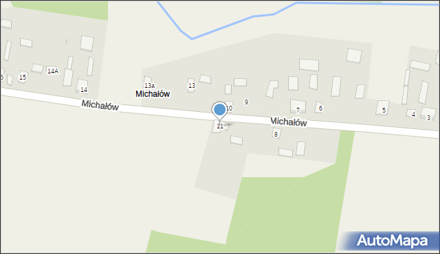 Mazanów, Michałów, 11, mapa Mazanów