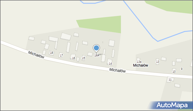 Mazanów, Michałów, 14A, mapa Mazanów