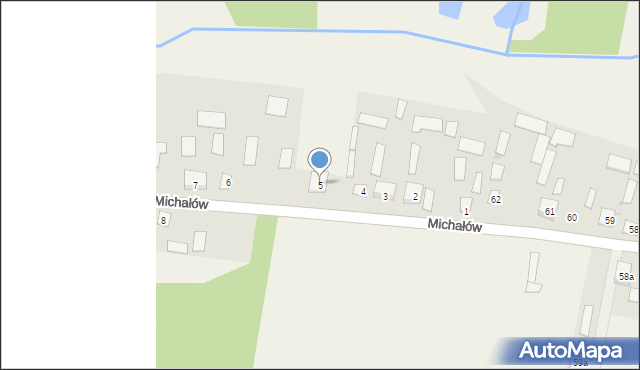 Mazanów, Michałów, 5, mapa Mazanów