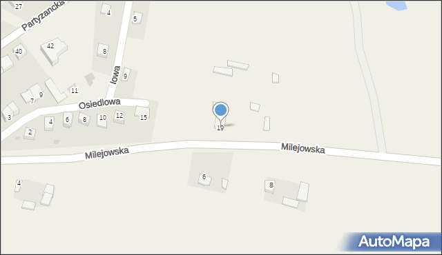 Mełgiew, Milejowska, 19, mapa Mełgiew