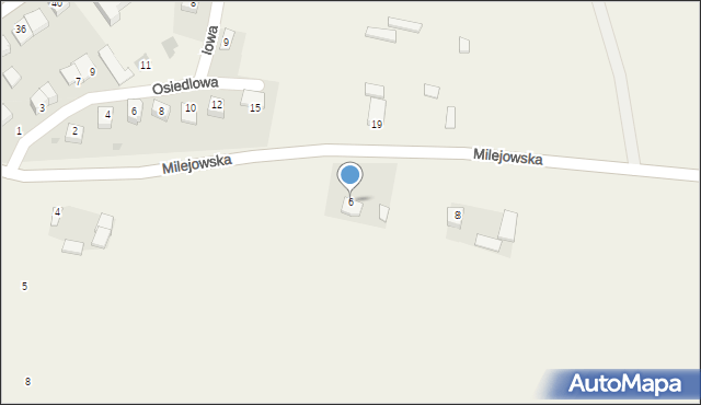 Mełgiew, Milejowska, 6, mapa Mełgiew