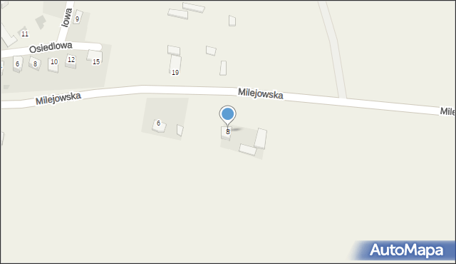 Mełgiew, Milejowska, 8, mapa Mełgiew