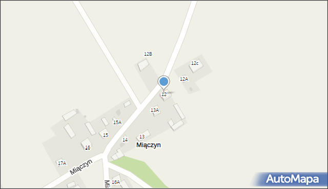 Miączyn, Miączyn, 12, mapa Miączyn