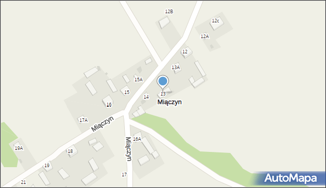 Miączyn, Miączyn, 13, mapa Miączyn