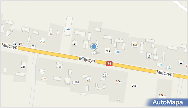 Miączyn, Miączyn, 23, mapa Miączyn