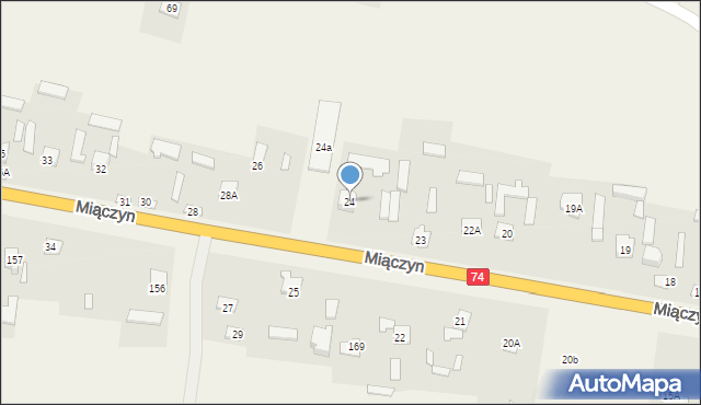 Miączyn, Miączyn, 24, mapa Miączyn