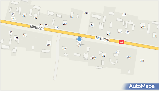 Miączyn, Miączyn, 25, mapa Miączyn