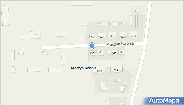 Miączyn-Kolonia, Miączyn-Kolonia, 60F, mapa Miączyn-Kolonia