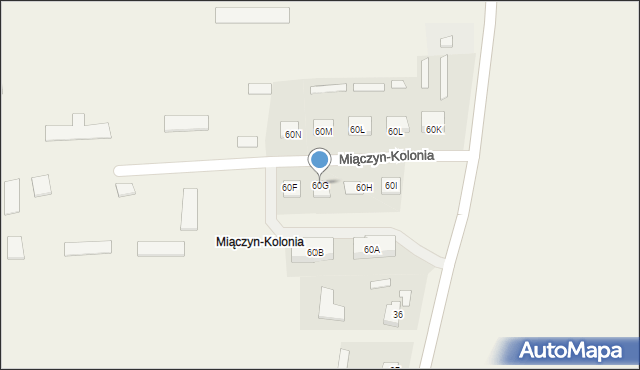 Miączyn-Kolonia, Miączyn-Kolonia, 60G, mapa Miączyn-Kolonia