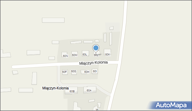 Miączyn-Kolonia, Miączyn-Kolonia, 60L, mapa Miączyn-Kolonia