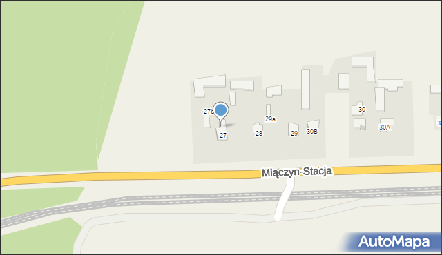 Miączyn-Stacja, Miączyn-Stacja, 27a, mapa Miączyn-Stacja