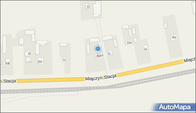 Miączyn-Stacja, Miączyn-Stacja, 32A, mapa Miączyn-Stacja