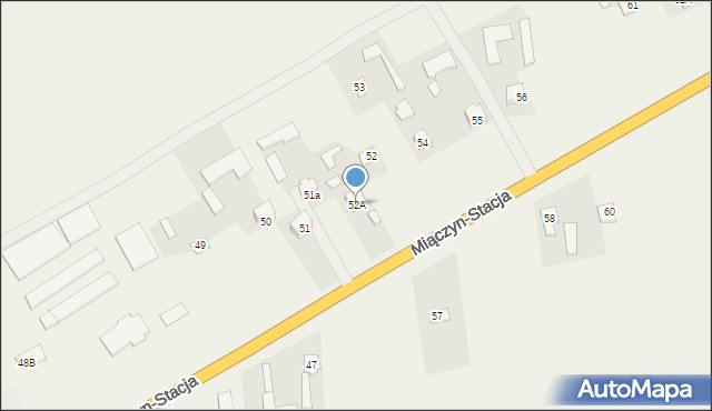 Miączyn-Stacja, Miączyn-Stacja, 52A, mapa Miączyn-Stacja