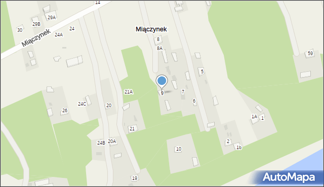 Miączynek, Miączynek, 9, mapa Miączynek