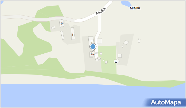 Miałka, Miałka, 6/1, mapa Miałka