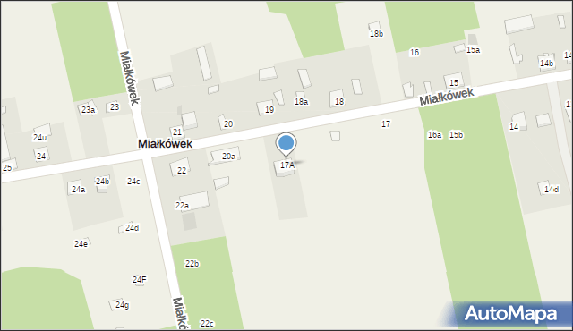 Miałkówek, Miałkówek, 17A, mapa Miałkówek