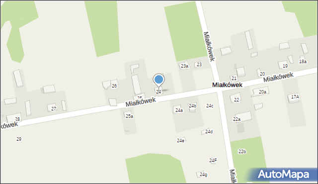 Miałkówek, Miałkówek, 24, mapa Miałkówek