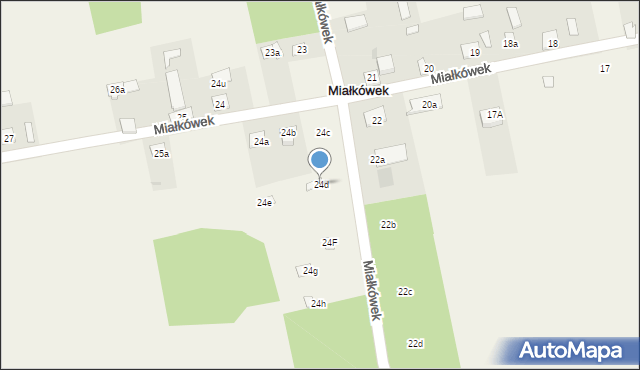 Miałkówek, Miałkówek, 24d, mapa Miałkówek