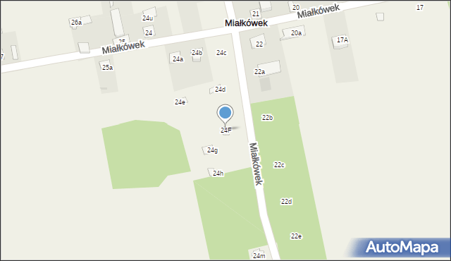 Miałkówek, Miałkówek, 24F, mapa Miałkówek