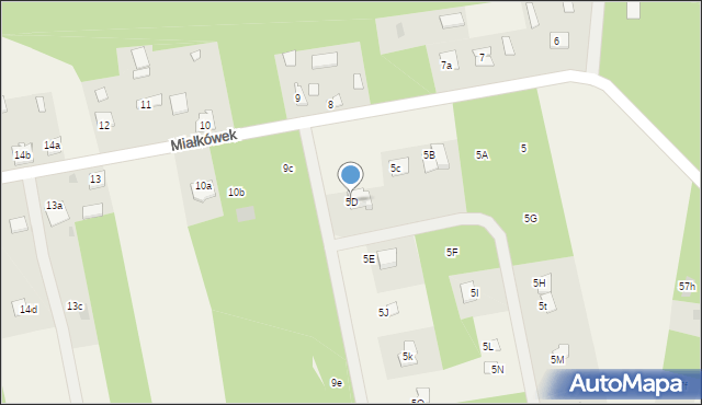 Miałkówek, Miałkówek, 5D, mapa Miałkówek