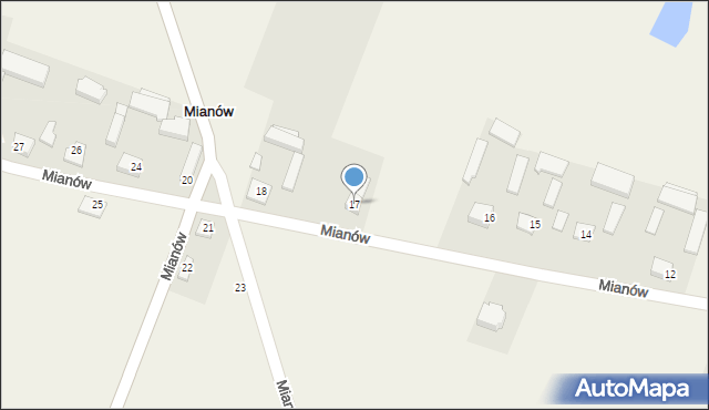 Mianów, Mianów, 17, mapa Mianów