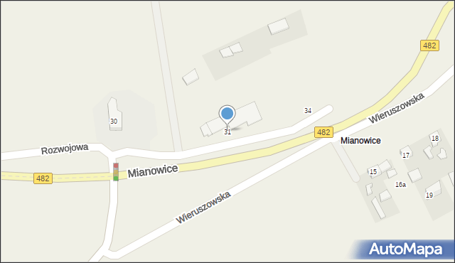Mianowice, Mianowice, 31, mapa Mianowice