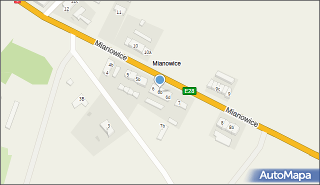 Mianowice, Mianowice, 6b, mapa Mianowice