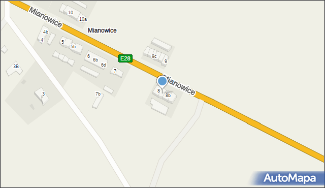 Mianowice, Mianowice, 8a, mapa Mianowice