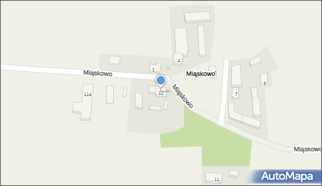 Miąskowo, Miąskowo, 12, mapa Miąskowo