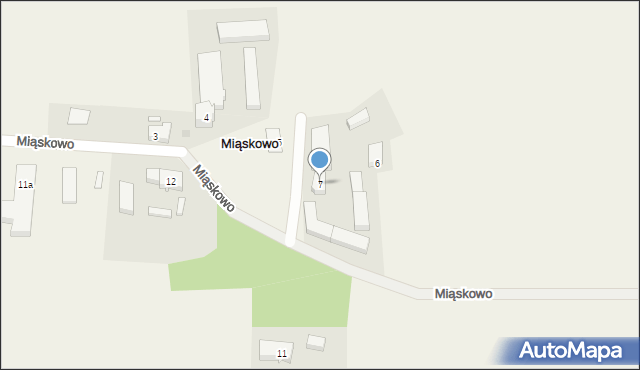 Miąskowo, Miąskowo, 7, mapa Miąskowo